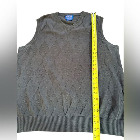 Pendleton Wollen Mills Cotton Sweater Vest Mens Size Large Gray - Picture 7 of 7